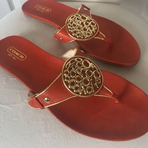 Coach “Jadie” leather sandal. Size 9.